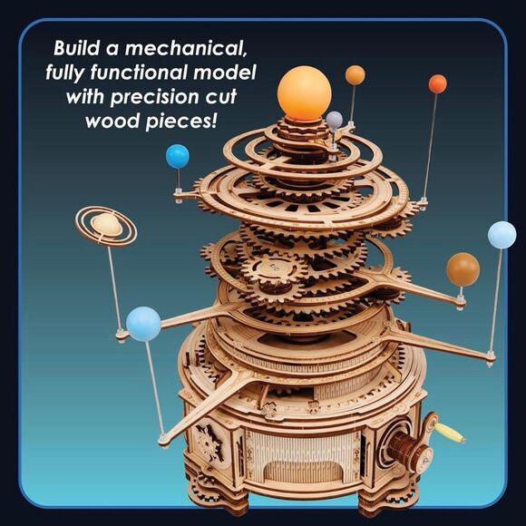 *NIB* MindWare Gearjits: Solar System – Wooden 3D Building Puzzle for Teens - Picture 3 of 9